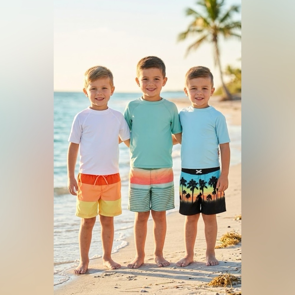 Wonder Nation kid’s Swim Shorts Bundle 3 Pieces